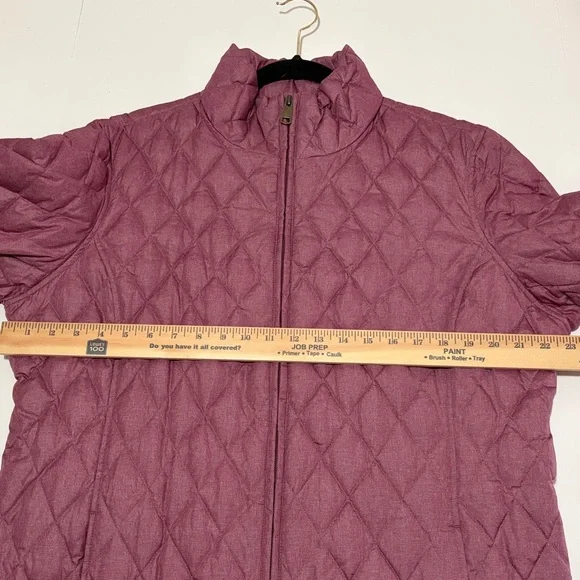 Lands End Quilted Down Coat, XL - Picture 4 of 11